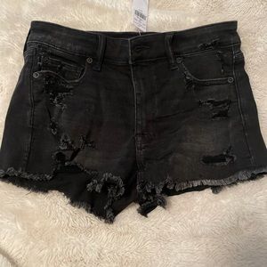 American eagle stretch shorts black rips